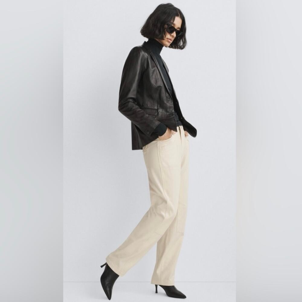 Rag & Bone Pants Womens 4 Ecru Cream Malia Japanese Twill Cargo Pockets Cotton